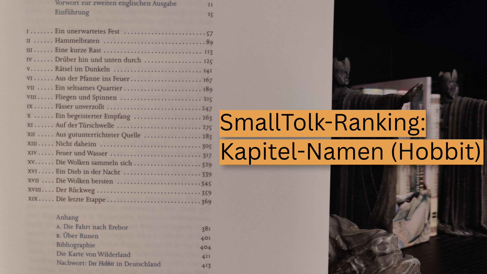 SmallTolk-Ranking: Kapitelnamen (Hobbit)